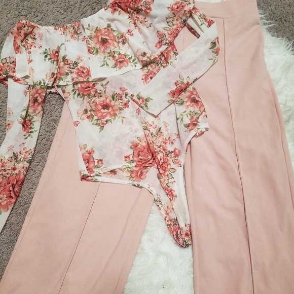 Pants - Long sleeve fashion nova top and flair pants